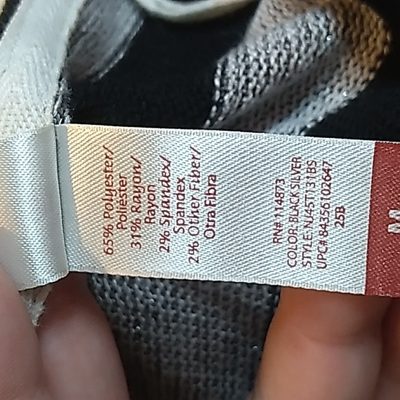 No Boundaries v neck lightweight sweater Women's Medium black & silver w hood - Picture 5 of 5